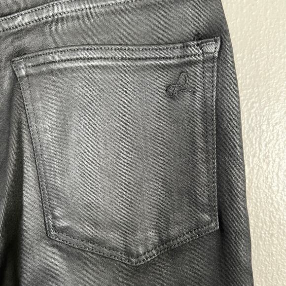 DL1961 Bridget Jeans Instasculpt Boot Cut Coated Black Women's Size 25 High Rise - Picture 8 of 13